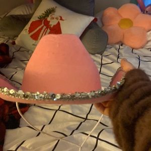 Pink cow girl hat